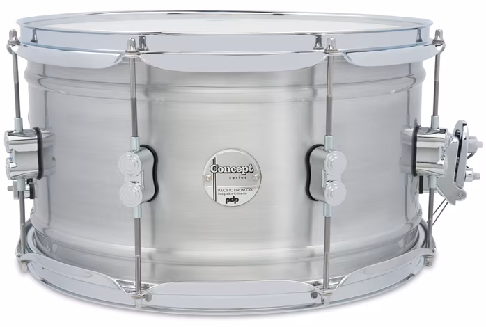 PDP 14" x 8" Concept Metal Satin Brushed Aluminium Snare Drum - Snare bubínek