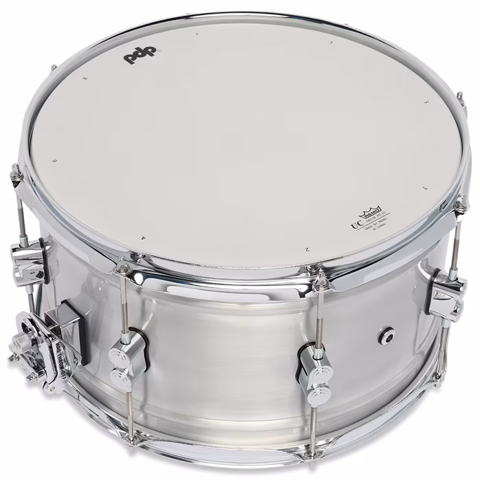 PDP 14" x 8" Concept Metal Satin Brushed Aluminium Snare Drum - Snare bubínek