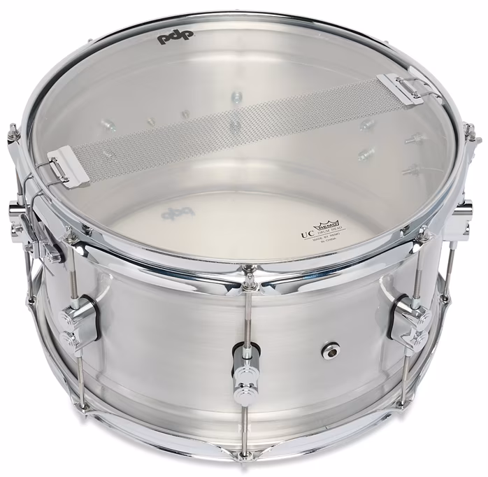 PDP 14" x 8" Concept Metal Satin Brushed Aluminium Snare Drum - Snare bubínek
