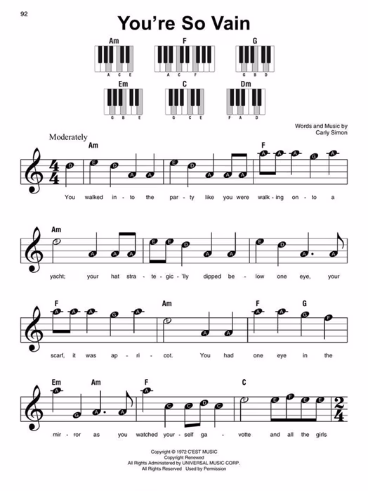 MS The 1970s - Super Easy Songbook - Noty pro klavír