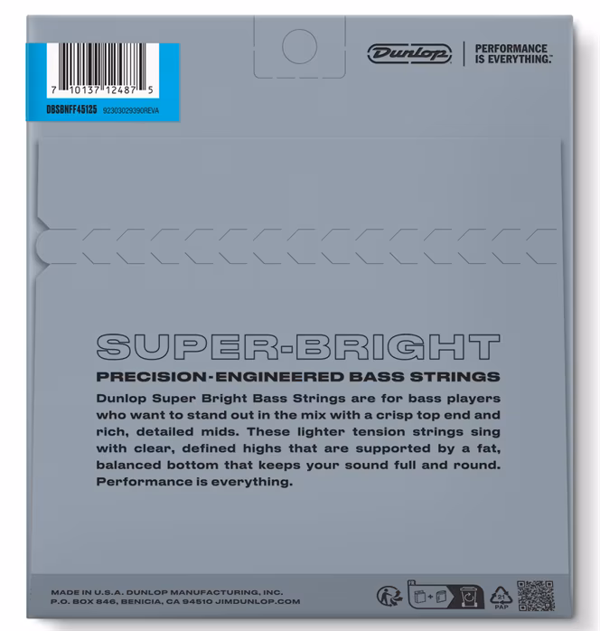 Dunlop Bass Super Bright Nickel 45-125 5-String - Struny pro pětistrunnou baskytaru