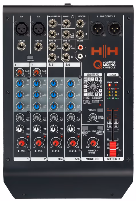 H&H Q6FX - Analogový mixážní pult
