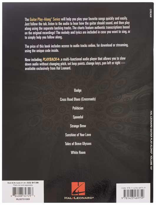 MS Guitar Play-Along: Cream - Škola hry na kytaru