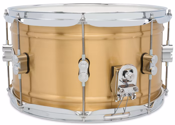PDP 14" x 8" Concept Metal Satin Brushed Brass Snare Drum - Snare bubínek