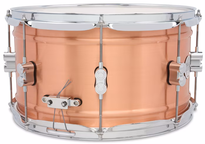 PDP 14" x 8" Concept Metal Satin Brushed Copper Snare Drum - Snare bubínek