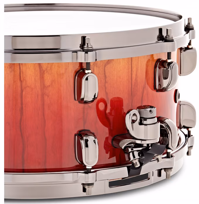 Tama Starclassic Walnut/Birch Snare Drum 14" x 6,5" - Vermillion Bosse Fonce Fade/Black Nickel HW - Snare bubínek