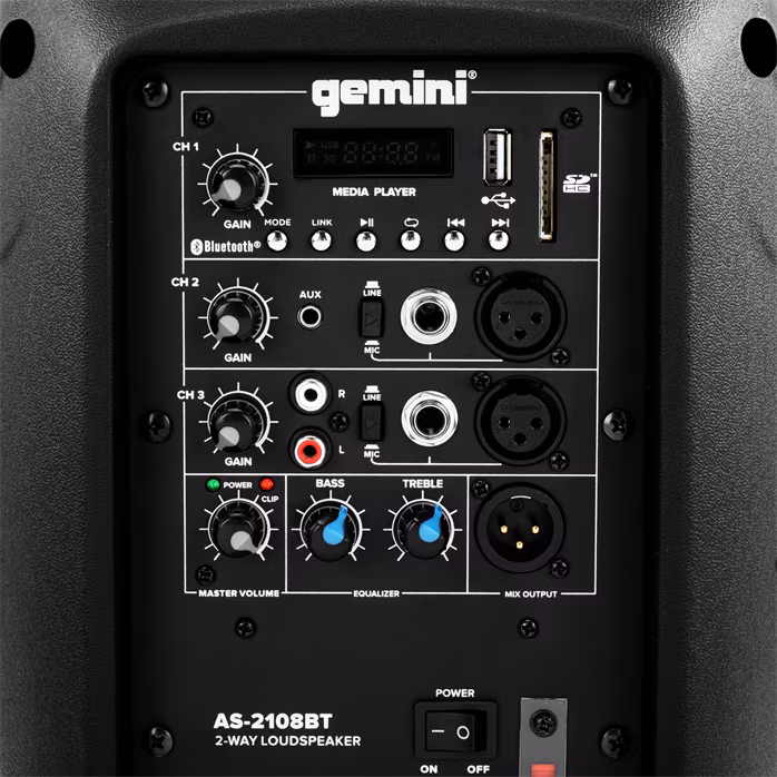 Gemini AS-2108BT - Aktivní reprobox