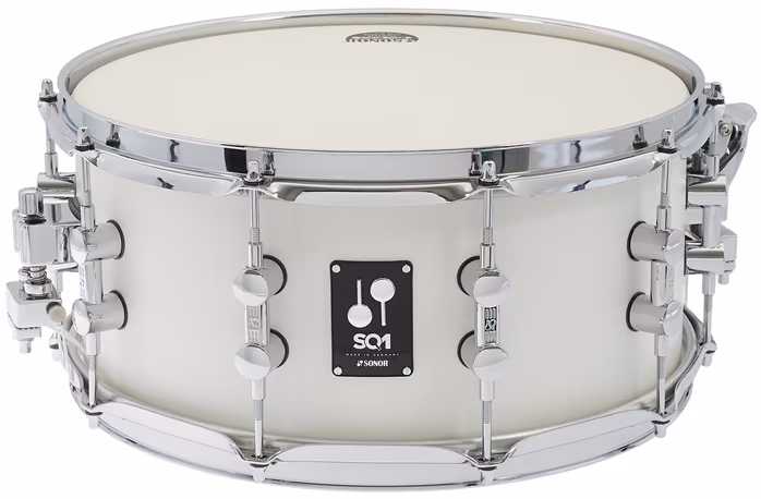 Sonor 14" x 6,5" SQ1 Satin Pure White  (rozbalené) - Snare bubínek
