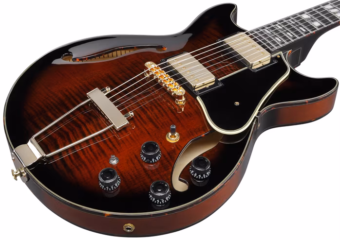 Ibanez AMH100FM Dark Violin Sunburst - Semiakustická kytara