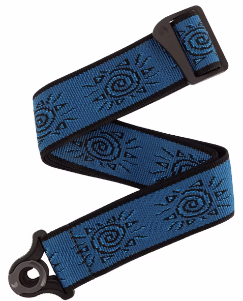 D'Addario Auto Lock Vintage Suns Blue - Kytarový popruh