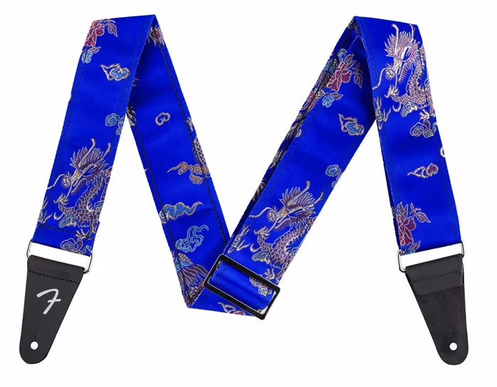 Fender Satin Dragon Strap Royal Blue - Kytarový popruh
