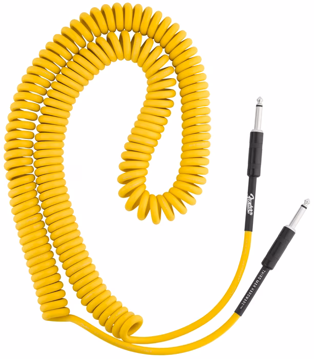 Fender x Third Man Hardware 30' Coil Cable Yellow - Kroucený nástrojový kabel