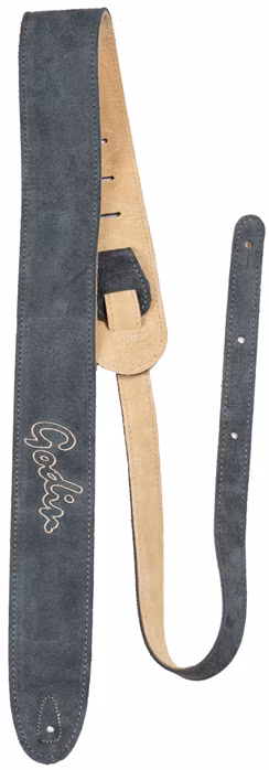 Godin Grey Suede Embroidery - Kytarový popruh