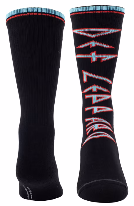 Perri's Leathers Def Leppard Sharp Text Logo Crew Mens - Ponožky