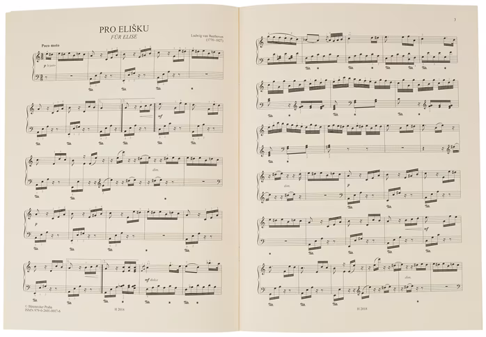 KN Pro Elišku - Ludwig van Beethoven - Noty pro klavír