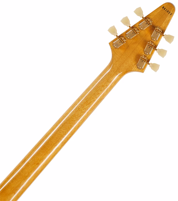 Gibson Custom 1958 Korina Flying V Black Pickguard Natural - Elektrická kytara