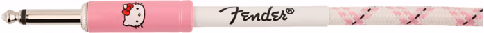 Fender Hello Kitty White/Pink Woven Cable 10' - Nástrojový kabel