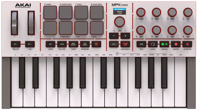 Akai MPK Mini IV White - USB/MIDI keyboard