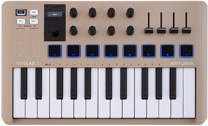 Arturia MiniLab 3 Champagne - USB/MIDI keyboard