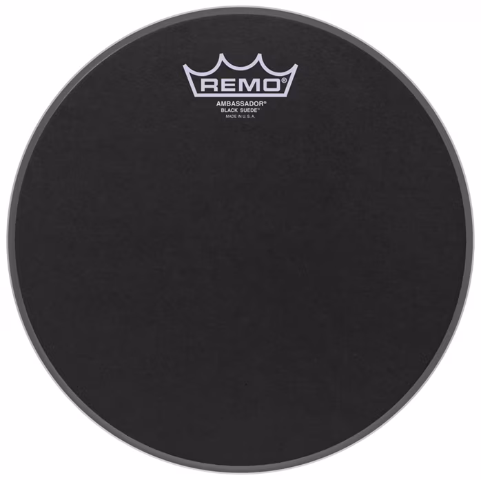 Remo 10" Ambassador Black Suede - Blána na tomy