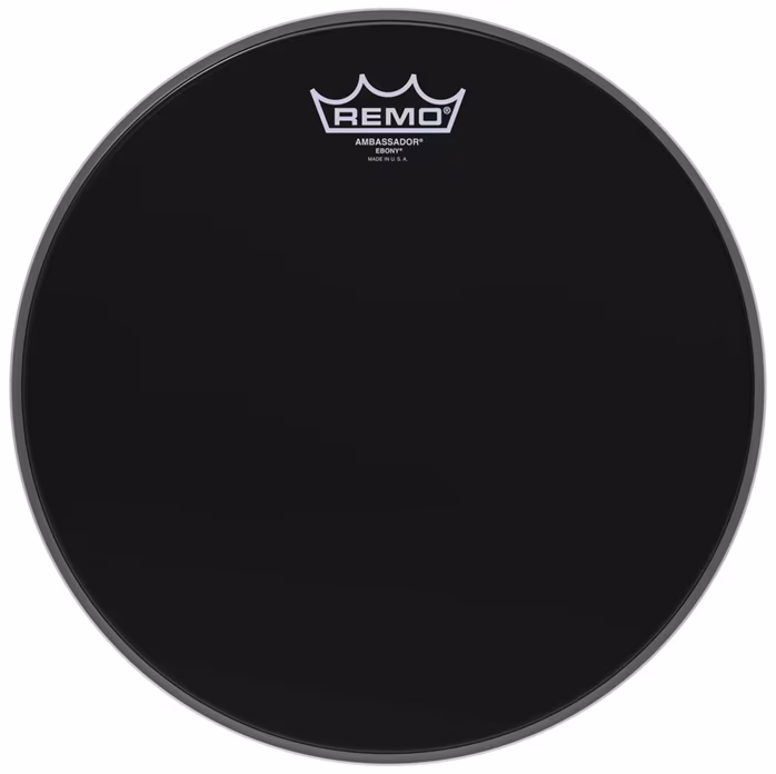 Remo 12" Ambassador Ebony - Blána na tomy