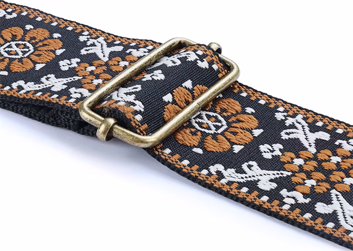 Amumu Lucky Flower Brown - Kytarový popruh