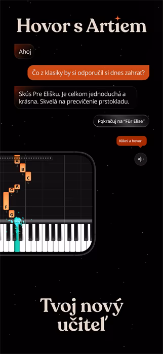 ArtMaster Artie – AI ucitel hry na klavíri (iOS) - Software