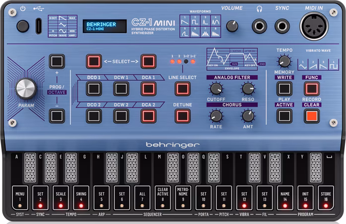 Behringer CZ-1 MINI - Hybridní syntezátor