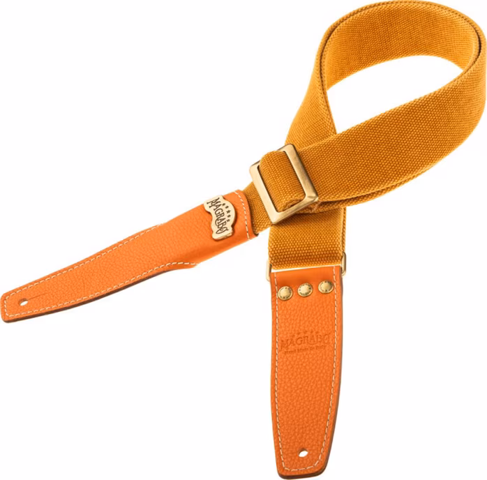 Magrabò Stripe SS Cotton Washed Ocra / Orange 5 cm - Kytarový popruh