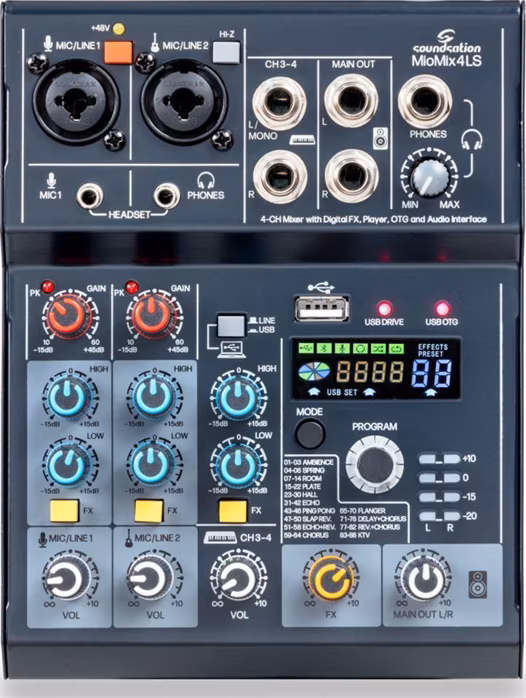 Soundsation MIOMIX 4LS - Analogový mixážní pult