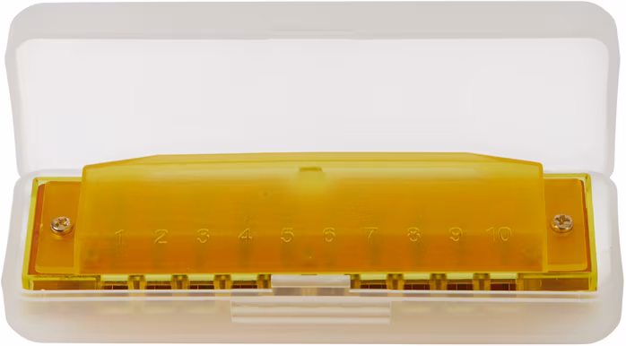 Hohner Translucent Harp C, yellow, hardcase  - Foukací harmonika