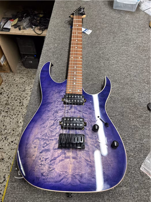 Ibanez RG421QM Cerulean Blue Burst (poškozené) - Elektrická kytara