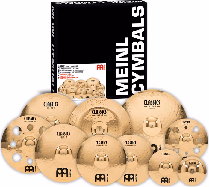 Meinl Classics Custom Brilliant Triple Bonus Set - Činelová sada