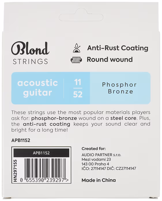Blond APB1152 - Kovové struny pro akustickou kytaru