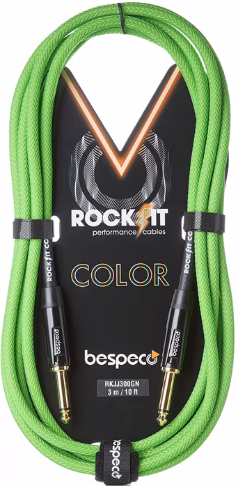 Bespeco Rockit Color Green 6m Jack - Nástrojový kabel