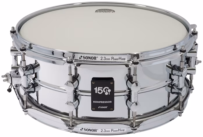Sonor 14" x 5,75" Kompressor Chrome Steel 150th Anniversary - Snare bubínek