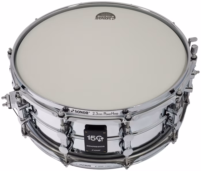 Sonor 14" x 5,75" Kompressor Chrome Steel 150th Anniversary - Snare bubínek