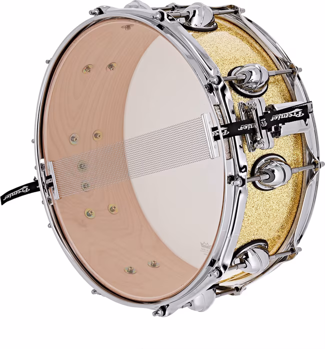 Premier 14" x 5,5" Genista Classic Snare Drum Vintage Gold Sparkle - Snare bubínek