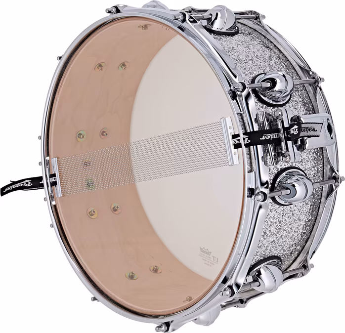 Premier 14" x 5,5" Genista Maple Snare Drum Silver Sparkle - Snare bubínek