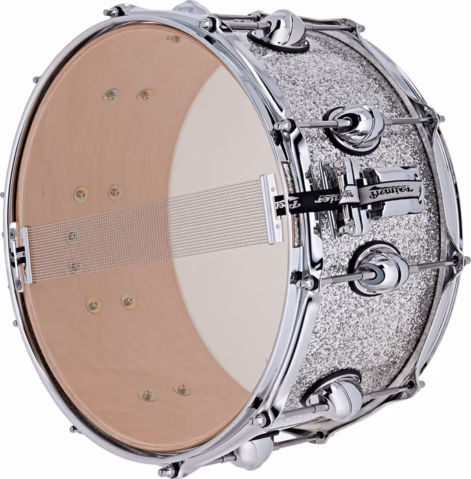 Premier 14" x 7" Genista Maple Snare Drum Silver Sparkle - Snare bubínek