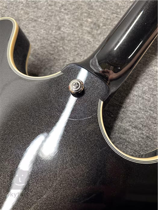 D'Angelico Premier DC Double Cutaway Stop-Bar Tailpie CE Black Flake (použité) - Semiakustická kytara