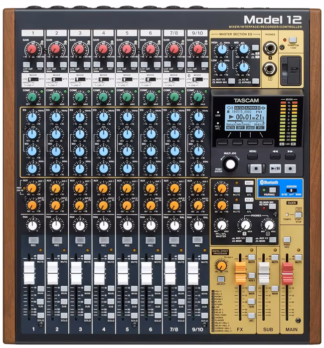 Tascam Model 12 - Analogový mixážní pult