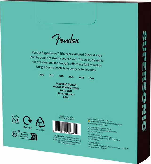 Fender SuperSonic 250L 3-Pack - Struny pro elektrickou kytaru