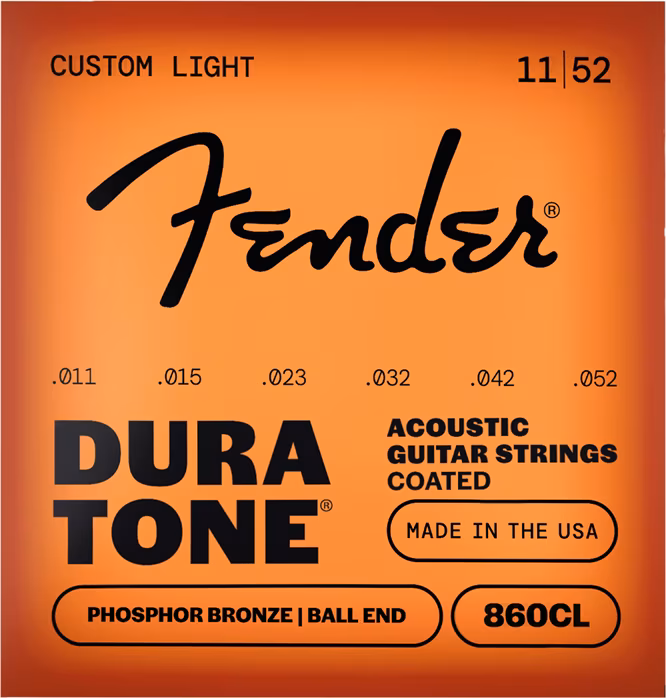 Fender Dura-Tone 860CL - Kovové struny pro akustickou kytaru
