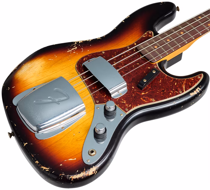 Fender Custom Shop 61 Jazz Bass Heavy Relic 3-Color Sunburst - Elektrická baskytara