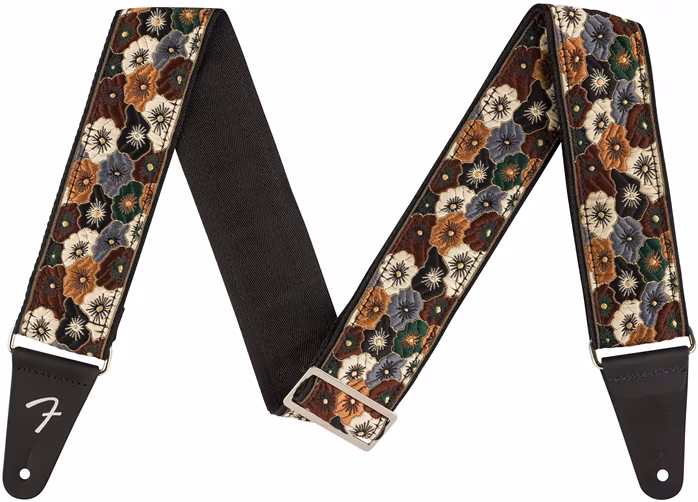 Fender Wild Bloom Strap BRN - Kytarový popruh