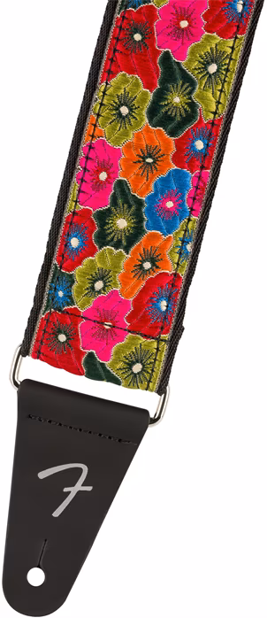 Fender Wild Bloom Strap GRN - Kytarový popruh