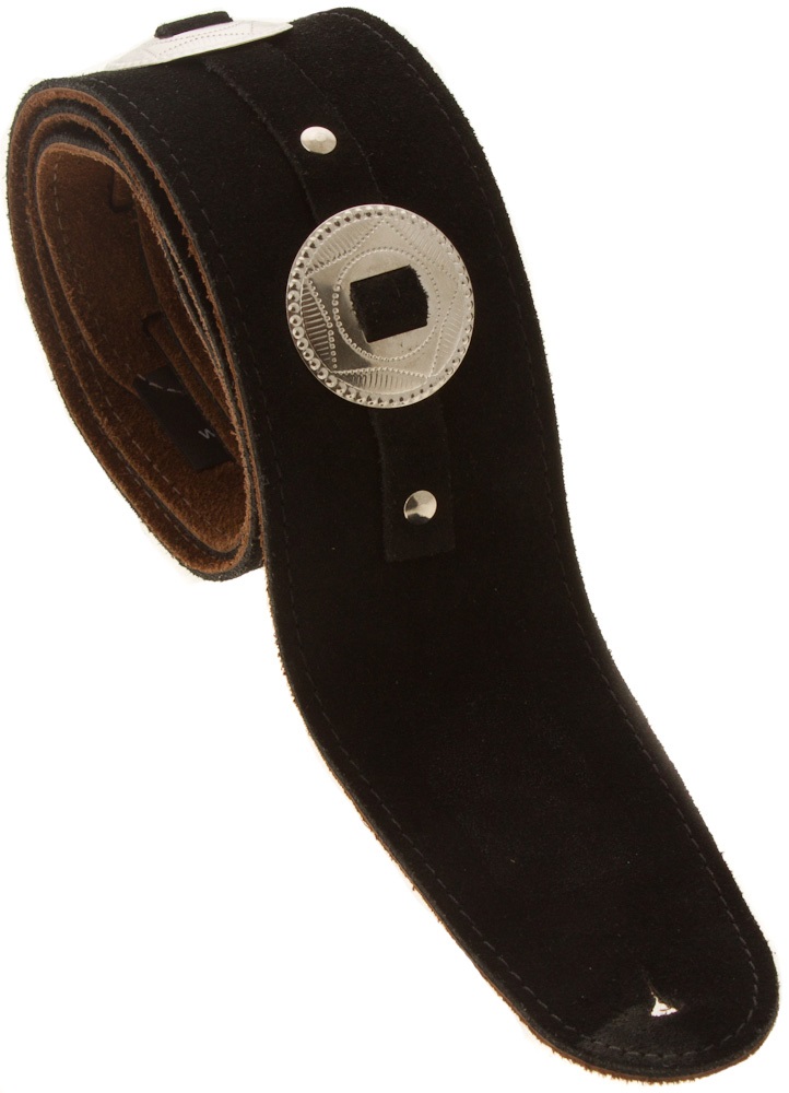 Levně Perri's Leathers 299 Suede Conchos Black
