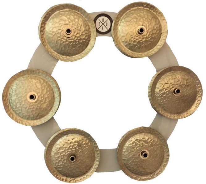 Levně Big Fat Snare Drum Bling Ring-White-Copper