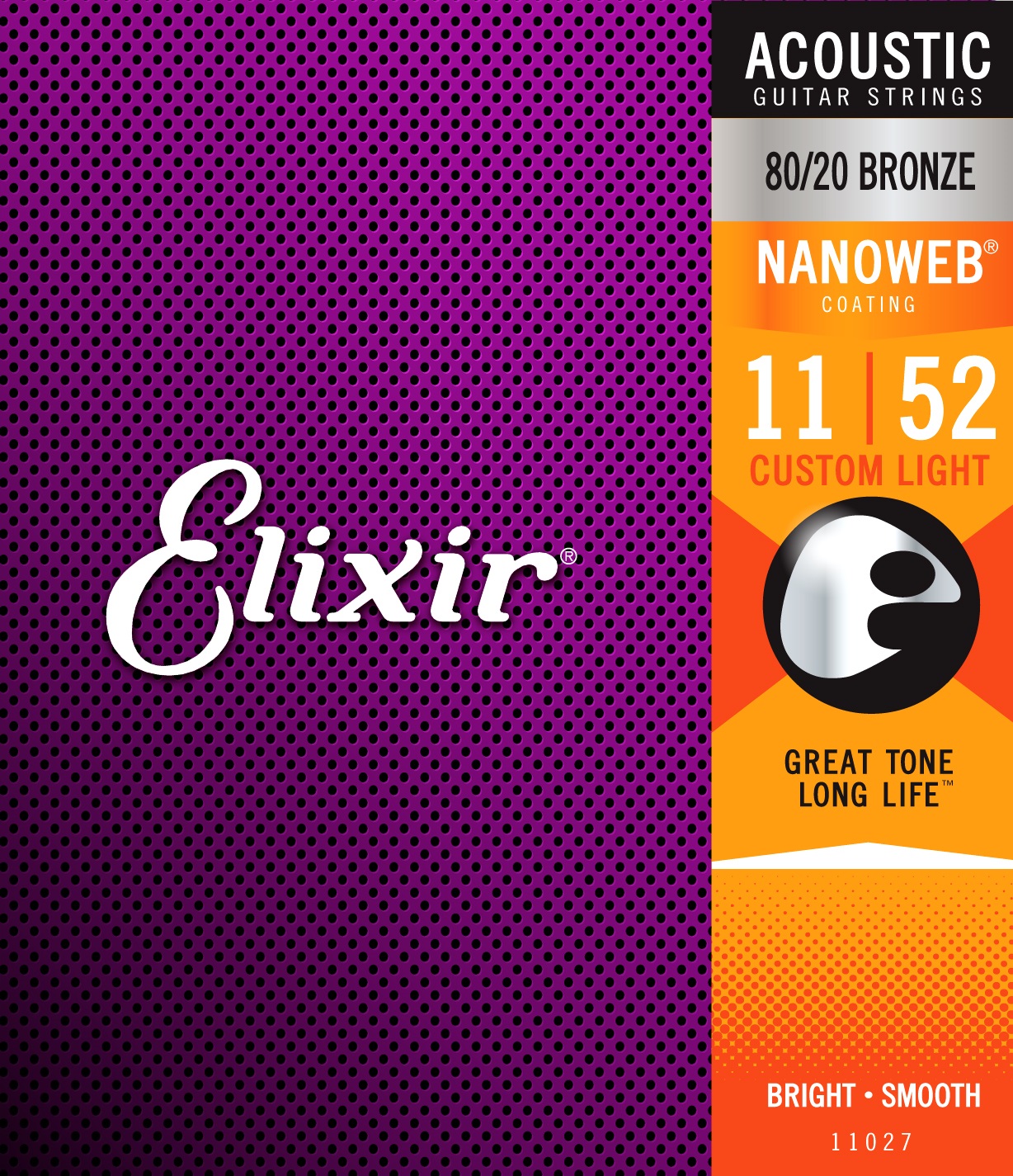 Levně Elixir Nanoweb 80/20 Bronze Custom Light